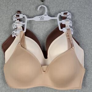 Rene Rofe Wire-Free Bra 36D 3-Pack Lightly Padded T-Shirt Bras NWOT B28336XH3